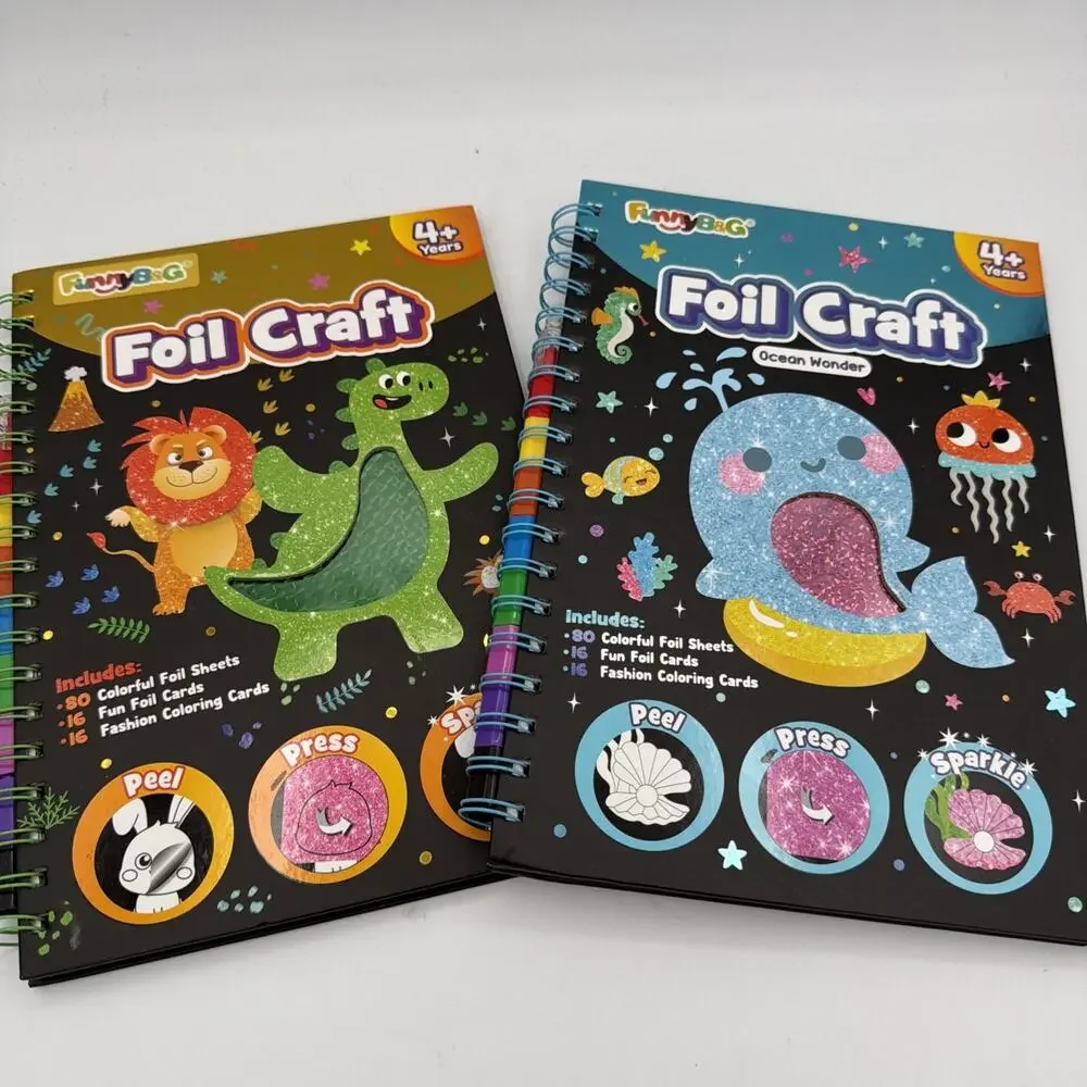 Arts & Crafts Activity, Foil Craft Animal DIY Art Fun Kits, No Mess Creativity 2